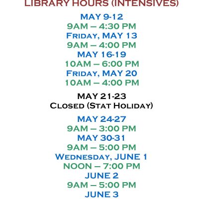 May Intensive Hours 2022